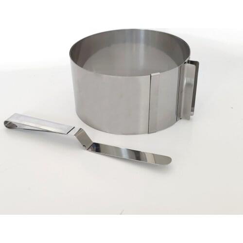 Narkalıp Round Adjustable Cake Mold And Cake Plaster Knife