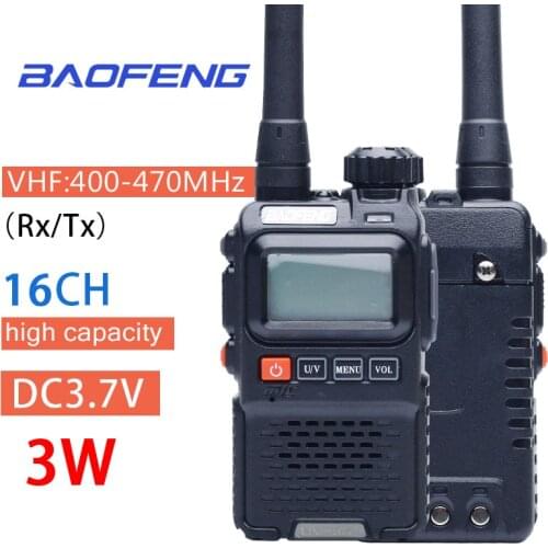 OPPXUN Walkie Talkie BaoFeng UV-3RPlus Dual Band Portable Ham Radio UV-3R+ Amatuer Radio Handheld FM Transceiver Two Way Radio