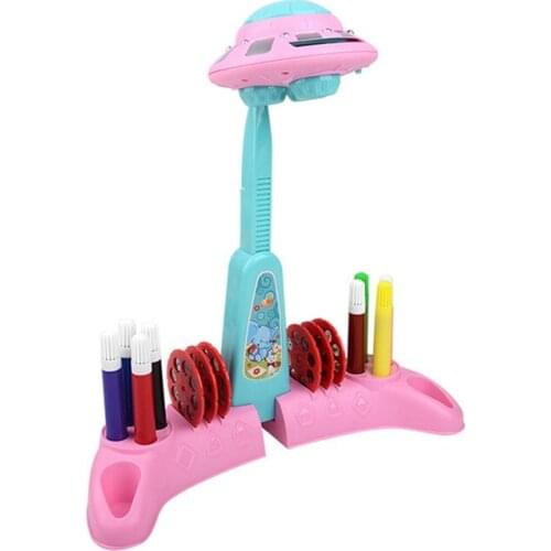 Drawing Projector Toys for Children UFO Art Projection Learn to Draw Painting Machine Kids Educational Toy Playset