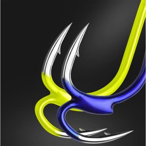 New 10Pcs 1Package High-carbon Steel Two Strength Tip Sharp Fighting Fishing Hook With Barbed Fish Gear For Sea Fishing B352