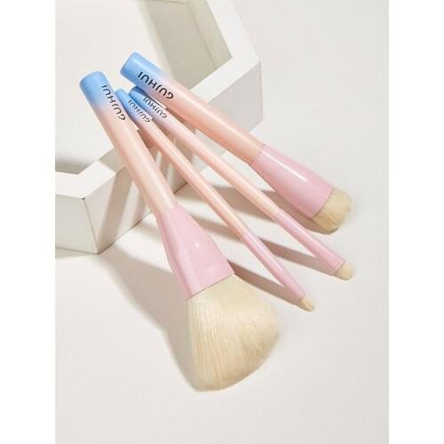 S'AGAPO 4/5pcs Pink makeup brushes set tools professional Foundation loose powder Eye shadow Eyebrow Blush Beauty Makeup tools