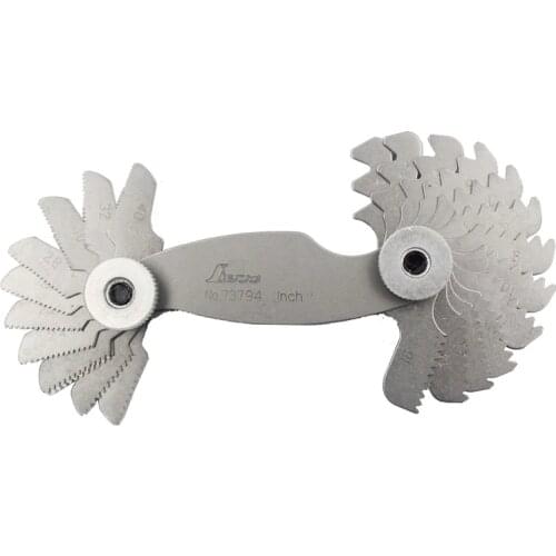 SHINWA Metric Tooth Gauge Inch Thread Model Gauge 55 60 Degree Thread Pitch Gauge