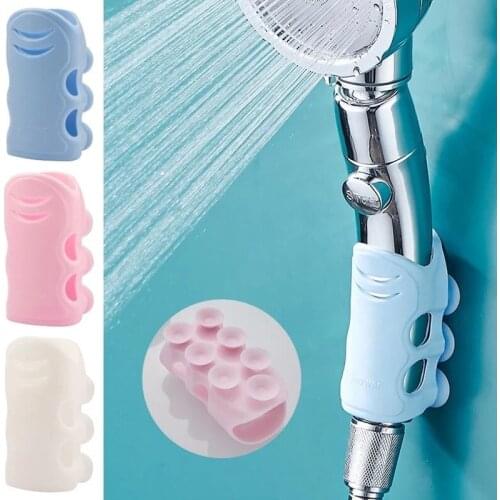 Silicone shower rose holder rack Shelf Bathroom suction cup Shower Head support stand Wall Mounting Brackets Shower Accessories
