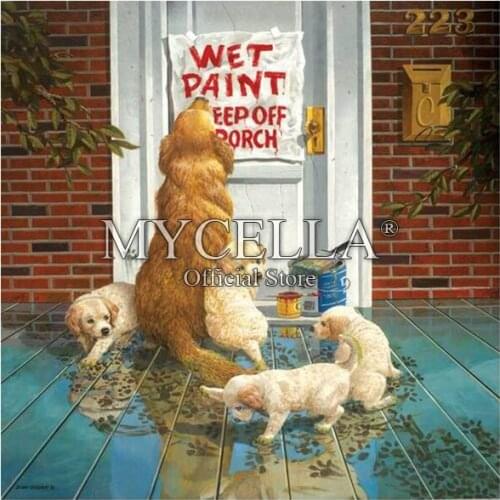 Dogs Baby 5D DIY Diamond Painting Animals Diamond Embroidery Full Cross Stitch Rhinestone Mosaic Home Decor Christmas Gift