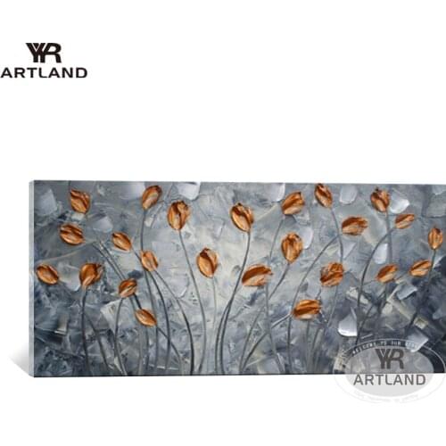 Modern Abstract Hand-painted oil painting thick oil flower on canvas hanging pictures for home decoration living room no framed