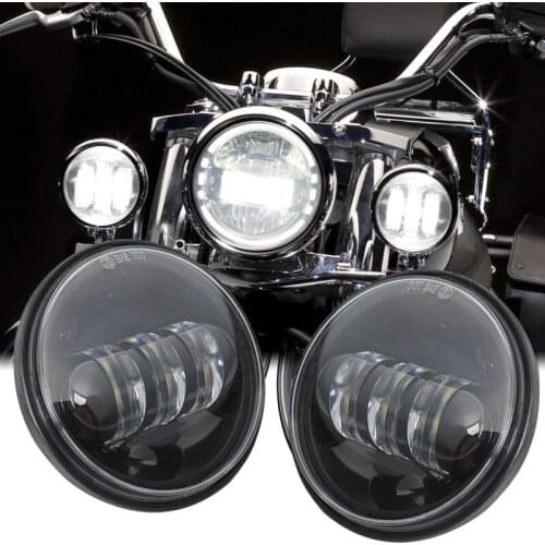 4.5 Inch 4-1/2" 30W LED Fog Lights Projector Auxiliary Moto Headlight Motorcycle Passing Fog Light Lamp For Harley