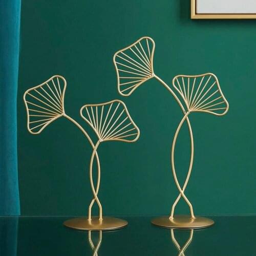 1pc Metal Leat Home Decoration Golden Nordic Ornaments Miniature Office Decorate Living Room Decor Modern Accessories