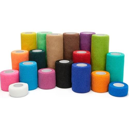 1 Pcs Printed 4.5m Medical Pet Tape Elastic Bandage Sports Knee Protector Colorful Self Adhesive Wrap Tape for Finger Joint Tape