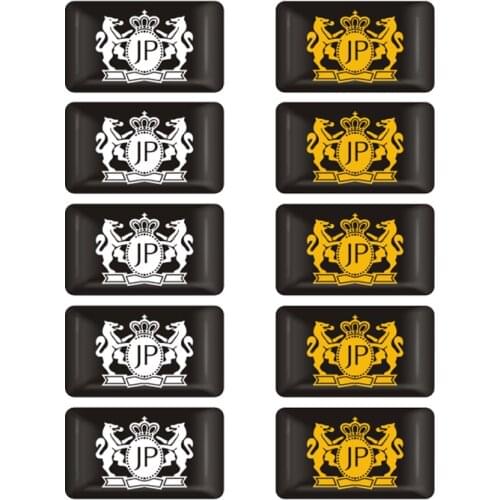 10Pcs Junction Produce emblem Premium VIP JP Car Auto decoration Sticker Decal Epoxy Reflective Automobile Tuning Car Styling