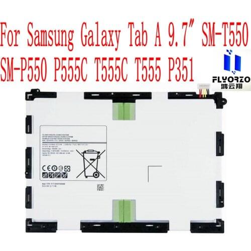 New High Quality 6000mAh EB-BT550ABE Battery For Samsung Galaxy Tab A 9.7" SM-T550 SM-P550 P555C T555C T555 P351 tablet