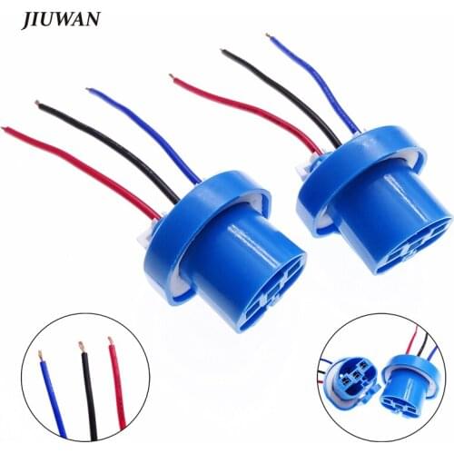 2 Pcs 9004 9007 Socket Cable Line Connector Wiring Hareness Adapter Car Headlight Bulb Base With Wire Accessories