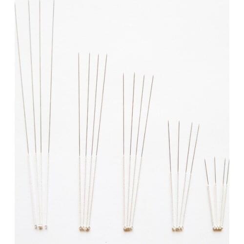 20pcs huatuo acupuncture needles silver needle reusable with tube 0.35*13/25/40/50/75mm
