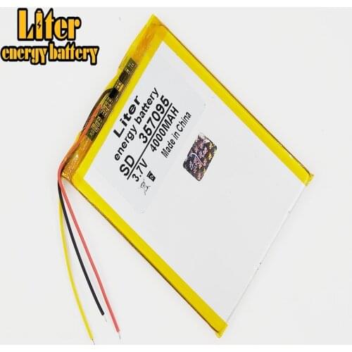 3 line 3.7V 4000mah (polymer lithium ion ) Li-ion for tablet pc 7 inch MP3 MP4 [357095]