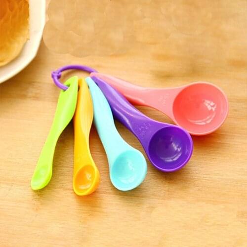5pcs/set Plastic Measuring Spoons Set Kitchen Gadgets Cake Baking Measure Tool baking tools