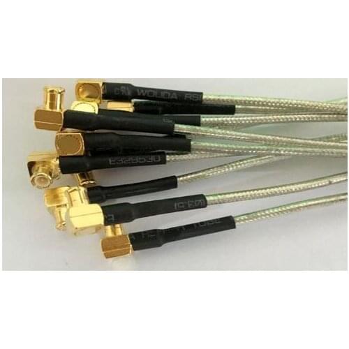 50pcs 6 inch 15cm SMA female to MCX male plug RG405 Extension pigtail semi-rigid cable