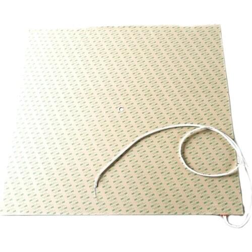 970*1005*1.5mm 120V 4000W Silicone Heater for 3d printe adhesive 1 side 100k thermistor 2000mm lead wire