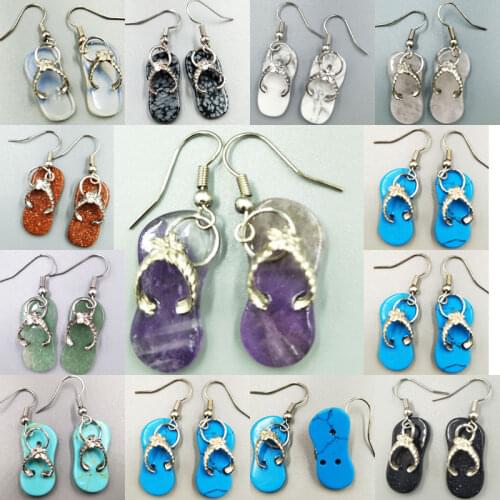 Shoe Beads Dangle Earring Pair WFH532