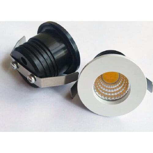 Black/White dimmable Mini LED Downlights 3W AC110V-240V Jewelry Display Ceiling Recessed Cabinet Spot Lamp