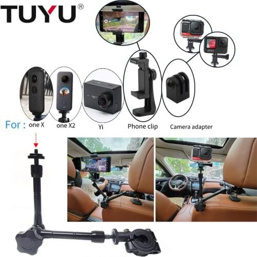 TUYU Car back seat holder mobile phone 4.0-6.3 inch universal 360 rotating car car mobile phone holder For GoPro insta360 one XR
