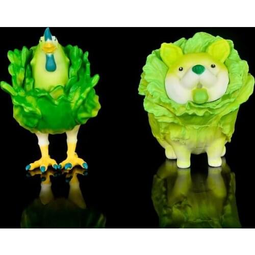 Vegetable Chicken Dog Figure Elf Cabbage Fairy Action Figure Anime Wizard Figurine Collectible Model Toys Doll Gift