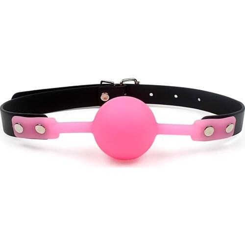 PU Leather Band Oral Fixation Sex Toys for Couples BDSM Bondage Flirting Silicone Ball Mouth Gag 4 Colors Adult Games