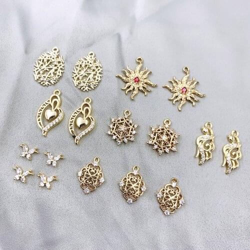 HAOSAW 6Pcs/Lot Choose/Multi Designs/Geometry Shape/Earring Jewelry/Rhinestone Pendant/Hand Made DIY Charms/Jewelry Findings