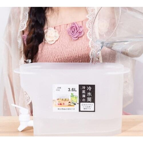 Cold Kettle for Fruit Tea Lemonade Juice Ice Tea Cold Drink Pitcher Iced Beverage Dispenser with Faucet Leak Proof Fresh-Keeping