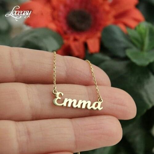 Name necklace Stainless steel 304 charms pendant Emma necklace Mothers Christmas gift