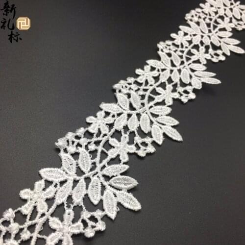 15Yards Trimmings Embroidered Net Flowers Lace Trim Ribbon Sew On Appliques Craft Embellishment Home Christmas Tree Decoration