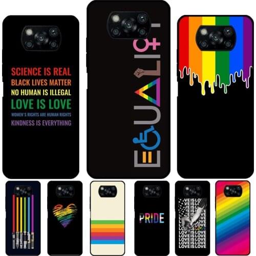 LGBT Gay Pride Rainbow Flag For POCO F3 M3 X3 Pro Case For Xiaomi Mi 11 Ultra Lite 10T Pro A3 Mi Note10 Lite Back Cover