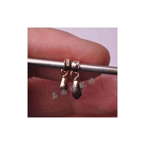 Jewelry sets 5 clip of DIY accessories metal button melon seeds pendant jade crystal agate jewelry metal buttons rhodium color