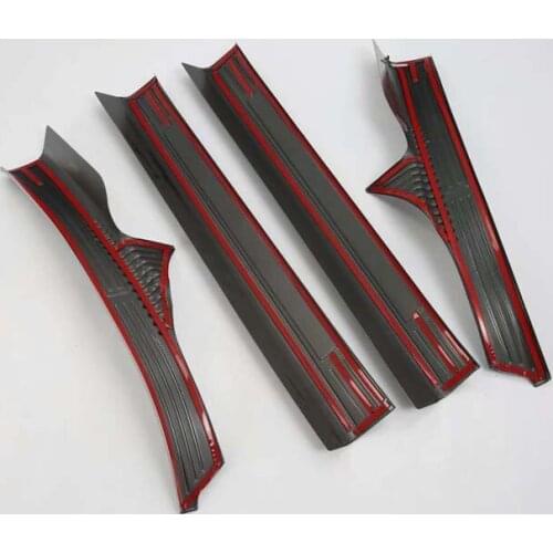 Inner Door sill Bumper Protector Cover Trim For 2019-2020 Nissan Altima 4DR Sedan black 4PCS