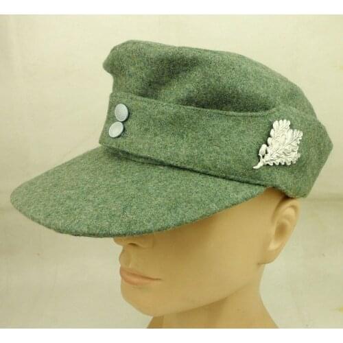 WWII GERMAN ARMY MILITARY SNIPER CAP HAT SOLDIER CAP WITH BADGE HAT - SIZE L