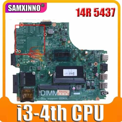 Original Laptop motherboard For DELL Inspiron 14R 5437 3437 Core I3-4010U Mainboard CN-0Y3JGV 0Y3JGV 12307-1 SR16Q