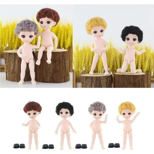 Moveable BJD Doll Body 3D Eyes OB11 Dolls Birthday Gift Kids Toys Parts