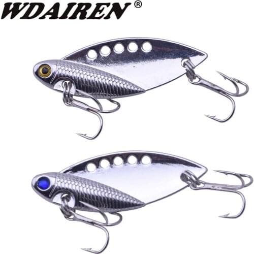 1Pcs Metal VIB Fishing Lures 55mm 11g Vivid Vibrations Spoon Lure Fishing Bait Bass Artificial Hard Bait Cicada Lure Tackle