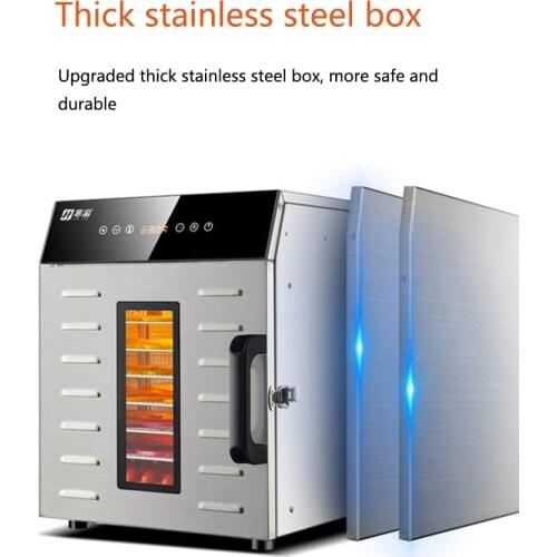 8Layer Commercial Multifunctional Dried Fruit Machine Household Dryer Fruit Tea and Vegetable Food Soluble Bean Air 400W