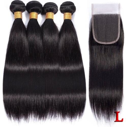 ONETIDE bone straight hair bundles with closure Brazilian human hair bundles with closure