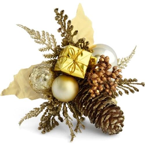 Merry Christmas Tree Ball Hanging Ornaments DIY Party Events Pine Cone Christmas Flower Pine For Home New Year Supplies Gift