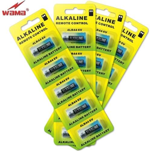 20pcs/4pack New Wama 4LR44 6V Primary Dry Alkaline Batteries Cells Car Remote Toys Calculator 28A 4AG13 544 L1325 4A76 Battery