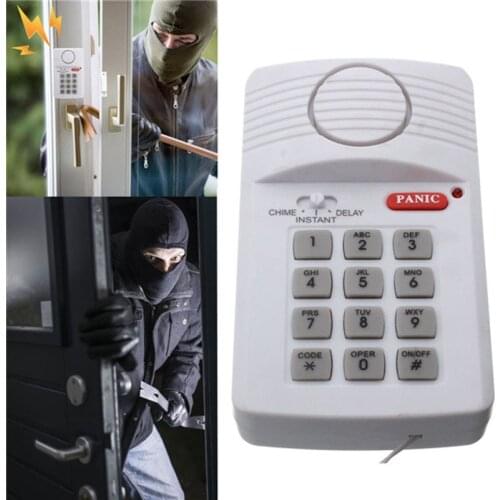 Security Keypad Door Window Alarm System With Panic Button For Home Garage Alarm Systems