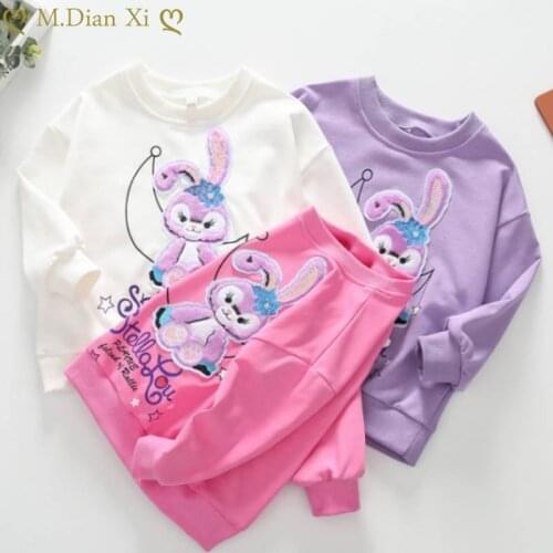 Girls Autumn and Winter Cartoon Lapel Sweater Girls Princess Print Lace Collar Long-sleeved Print Baby Girl Clothes