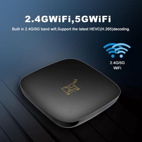 For Android 10.0 Bluetooth TV Box Smart TV Set Top Box Support 2.4GHz 5GHz WiFi 2GB 16GB 4K HD Home Audio Video Equipment