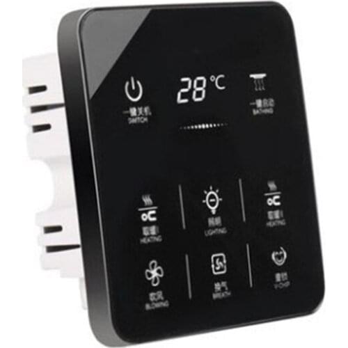 Smart Touchscreen Yuba Switch 8 Gang Bathroom Waterproof Dustproof Panel P0RE