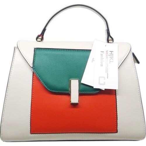 Vigour Fashion Women Bags Genuine Leather Ladies Handbags Real Leather Patchwork Vogue Designer Luxury Popuplar Messenger Bag