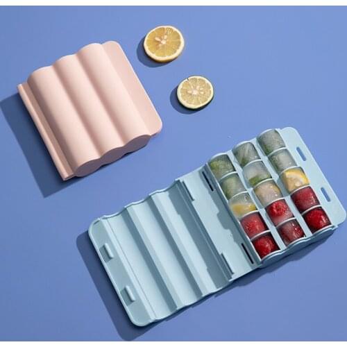 1Pcs Kitchen Tools Ice Cream Mold Wave Lattice Silicone 3Color Ice Cube Tray Reusable DIY Homemade