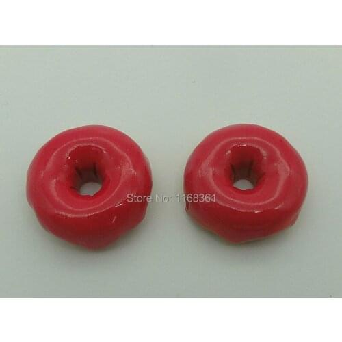 1pcs/lot resin flat back hot pink doughnut 26mm Cabochons Jewelry Mobile Phone Hairpin Headwear DIY Accessories B111-2