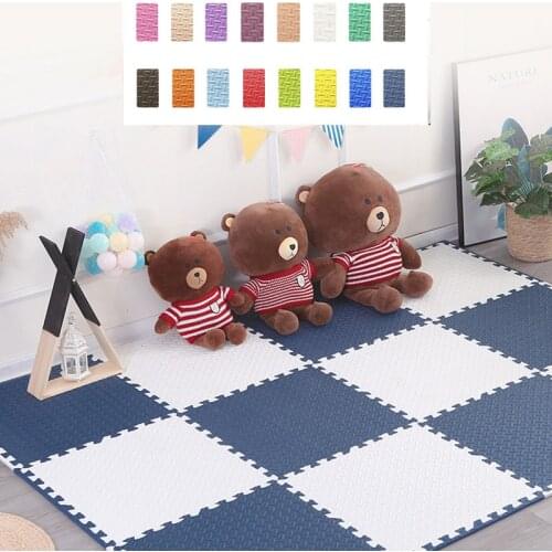 16PCS 30*30cm EVA Yoga Mat Sport Protection Gym Mat Non-Slip Soft Foam Splicing Rugs Thicken Shock Room Workout Leaf Grain Floor