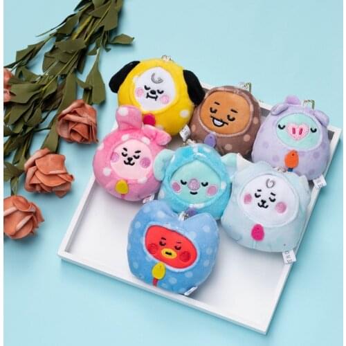 1HQBTS Bulletproof Youth Group Peripheral cartoon plush keychain cute doll pendant key ring toy doll gift