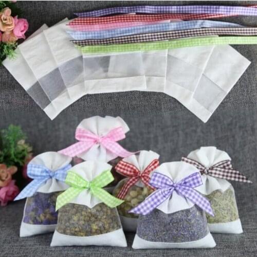 200pcs/lot Cotton Organza Incense Bag Lavender Sachet Linen Package Bags Jewelry Cosmetic Storage Pouch Package Gift